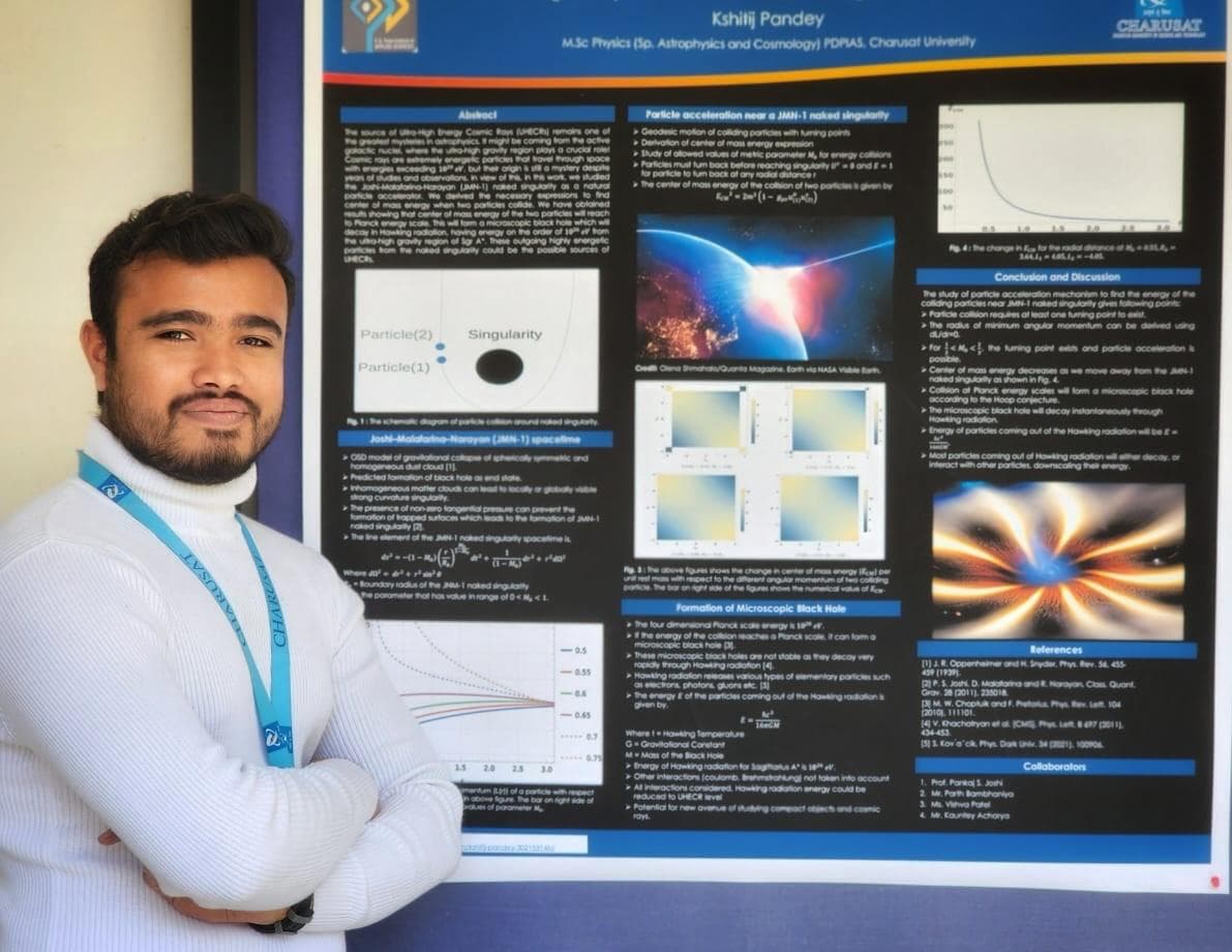 Kshitij presenting his research poster